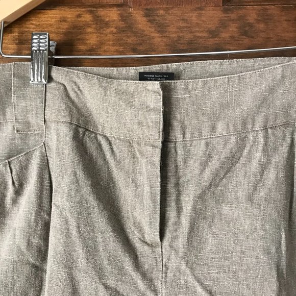 Apostrophe Olive Linen Capris Size 12 Petite - Picture 3 of 12
